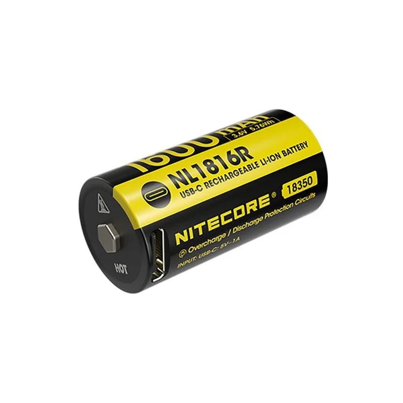 Accumulateur Nitecore Li-ion 18350 1600mAh 3,6V